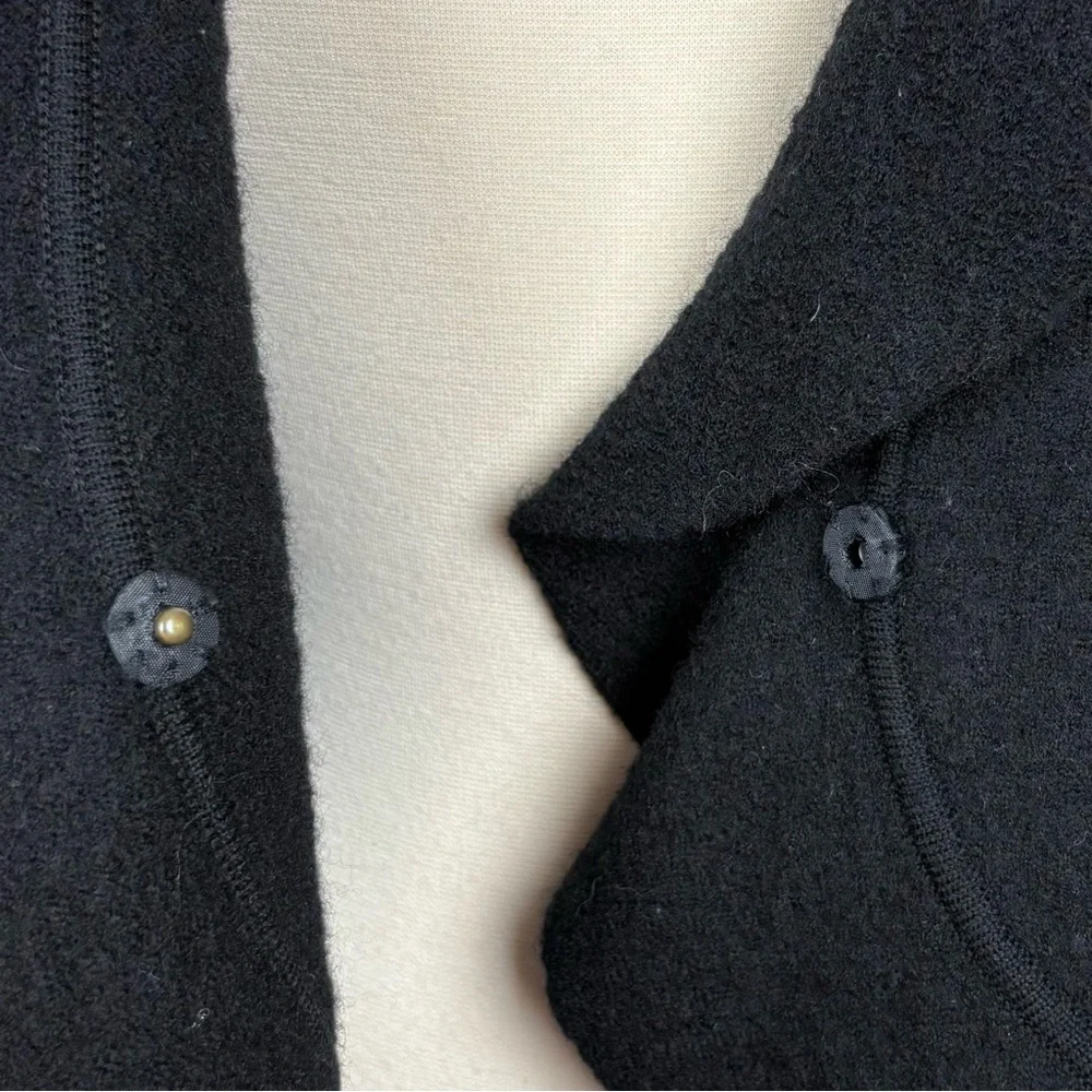 Jones New‎ York Petite Collection Wool Jacket Size M Black Ruffled Work Church